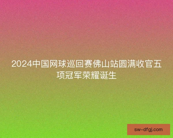 2024中国网球巡回赛佛山站圆满收官五项冠军荣耀诞生 2024中国网球巡回赛佛山站圆满收官五项冠军荣耀诞生